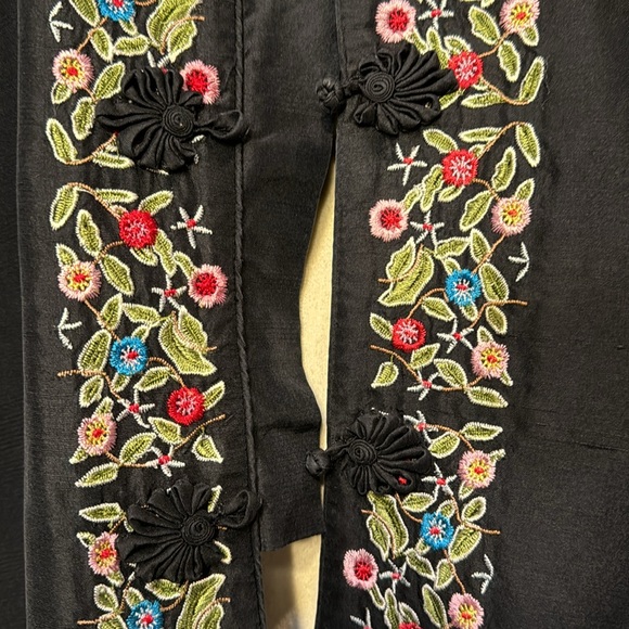 Vintage Ross- Simons embroidered silk tunic Asian style Size L - Picture 4 of 10